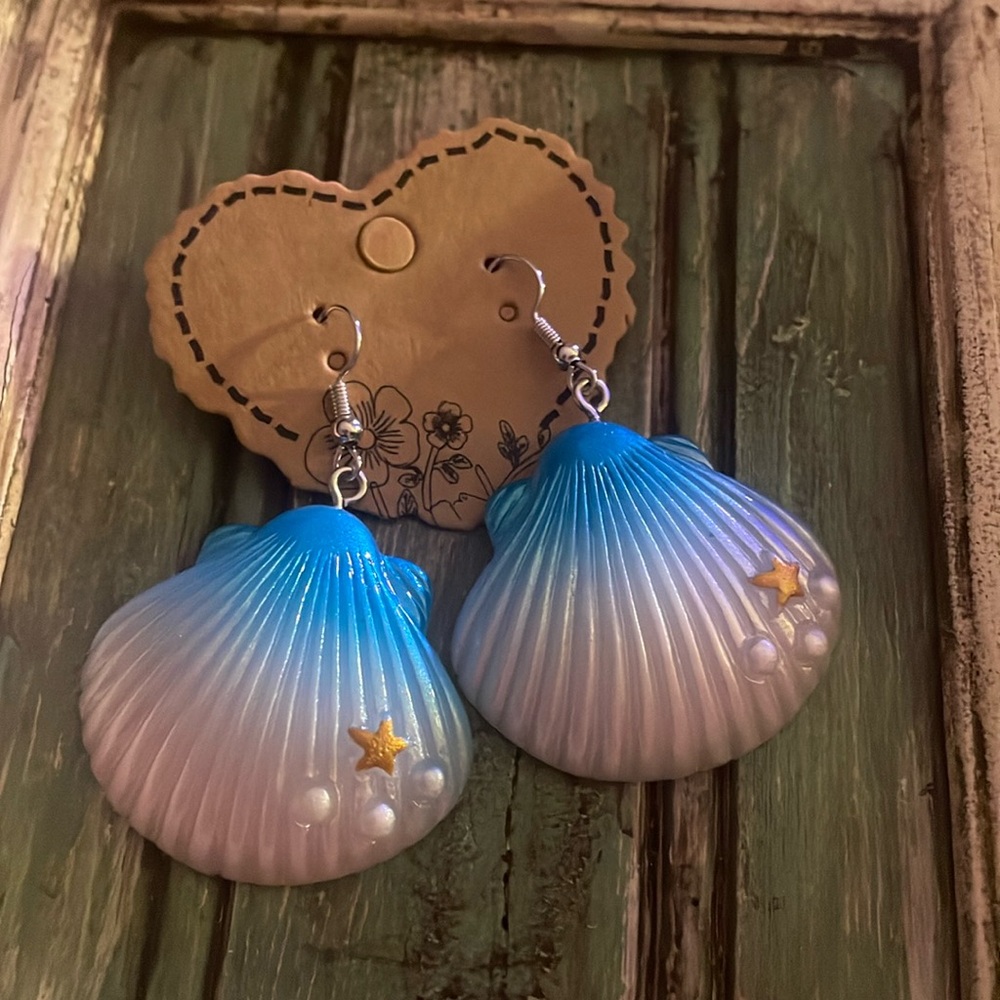 Faux Shell Earrings